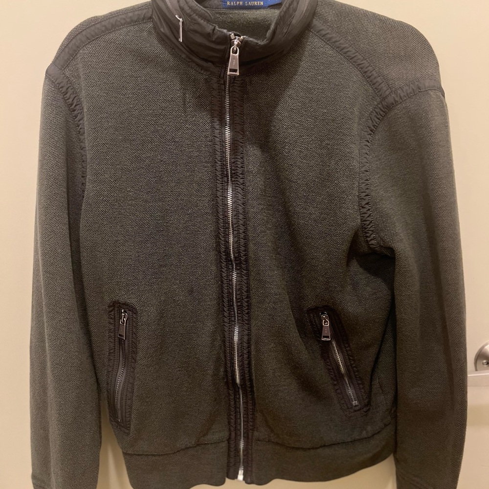 RALPH LAUREN Green Polo Sweatsuit with zip-up sweater and matching sweatpants